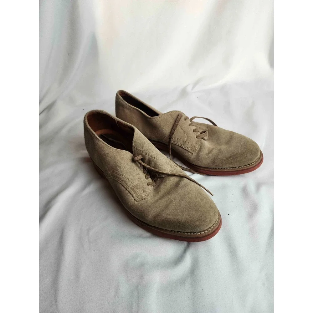 Vintage Oxfords Dress Shoes Mens Size 9.5M Tan Leather Made In USA Lace Up